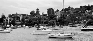 boats black and white